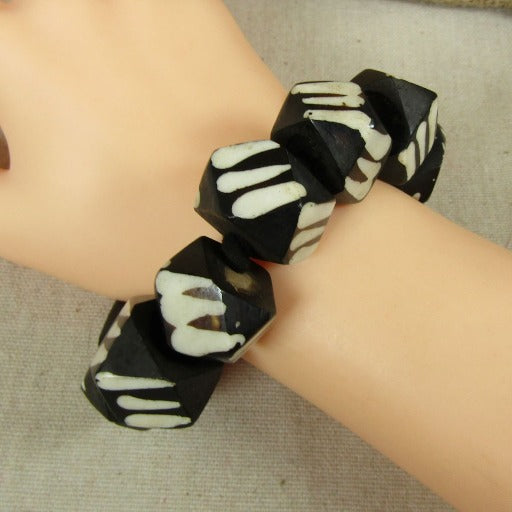 Unique Bold Black & White Bracelet - VP's Jewelry