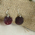 Sand Dollar Sea Glass Drop Earrings Ruby Red - VP's Jewelry