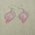 Rose Pink Sea Glass Drop Earrings