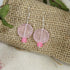 Rose Pink Sea Glass Drop Earrings