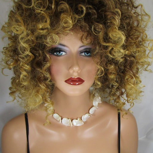 White Sea Shell Beaded  Necklace