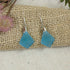 Aqua Sea Glass & Silver Earrings - VP's Jewelry