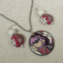 Handmade Artisan Pendant Necklace & Earrings in Purple - VP's Jewelry  