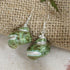 Green Turban Sea Shell Earrings Silver - VP's Jewelry