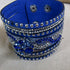 Sparkly Wide Leather Cuff Bracelet - VP's Jewelry
