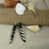 African Batik Bone Drop Earrings Long - VP's Jewelry  