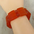 Orange Sea Glass Cuff Bracelet