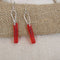 Long Sea Glass Earrings Tangerine