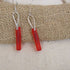 Long Sea Glass Earrings Tangerine