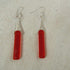 Long Sea Glass Earrings Tangerine