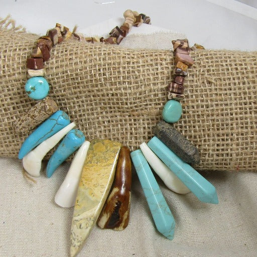Unique Statement Necklace Rustic Look - VP's Jewelry