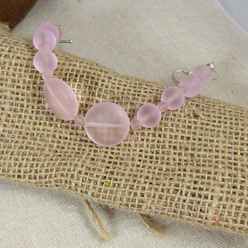 Pink sea glass ocean inspired bracelet - VP's Jewelry