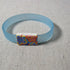 Blue Vinyl Bracelet with Cute Floral Clasp for a Child - VP's Jewelry