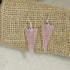 Pink Triangle Sea Glass  Earrings