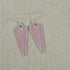 Pink Triangle Sea Glass  Earrings