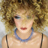Sky Blue Sea Glass Collar Necklace - VP's Jewelry