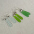 Green Recycled Sea Glass Earrings