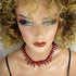 Ruby Red Sea Glass Collar Necklace - VP's Jewelry