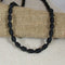 Matte Black Sea Glass Necklace - VP's Jewelry