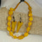 Saffron Yellow Sea Glass Designer Set - VP's Jewelry  