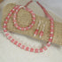 Pink Sea Glass Beaded Designer Jewelry Set - VP's Jewelry  