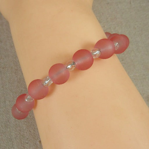 Pink Sea Glass Beaded Designer Jewelry Set - VP's Jewelry  