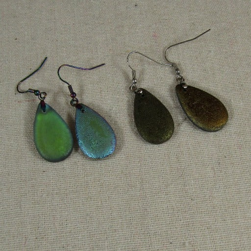 Iridescent Glass Teardrop Earrings - VP's Jewelry