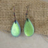 Iridescent Glass Teardrop Earrings  green - VP's Jewelry