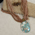Jasper Multi-strand Pendant Necklace With Earrings - VP's Jewelry