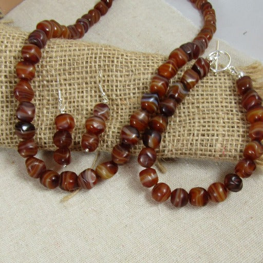 Striped Agate Gemstone Designer Set - VP's Jewelry  
