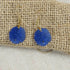 Sand Dollar Sea Glass Drop Earrings Royal Blue - VP's Jewelry