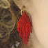Fiesta Red Seed Bead Earrings - VP's Jewelry