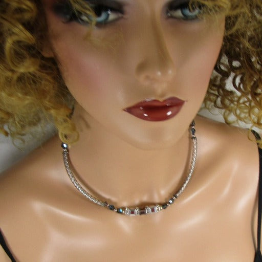 Alluring Crystal Cube Necklace & Earrings Jewelry Set - VP's Jewelry  