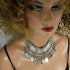 Alluring Silver Bib Necklace with Coin Accents - VP's Jewelry
