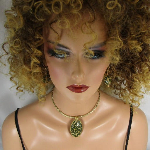 Handmade Artisan Designer Jewelry Set in Green - VP's Jewelry  