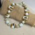 aqua & gold Fair Trade Kazuri bead necklace