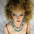 Handmade Teal Fair Trade Bead Necklace Samunnat and Kazuri Beads - VP's Jewelry
