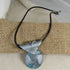 Man's Southwestern Motif Necklace with Gray Polymer Clay Pendant - VP's Jewelry