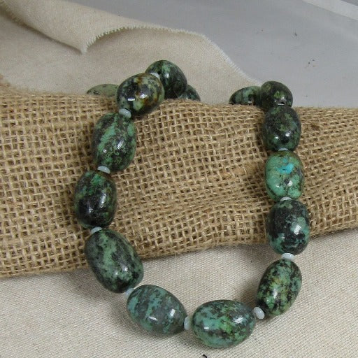 Unisex Large Turquoise Potato Nugget Neck Wear - VP's Jewelry