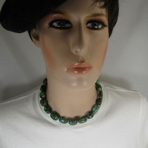 Unisex Large Turquoise Potato Nugget Neck Wear - VP's Jewelry