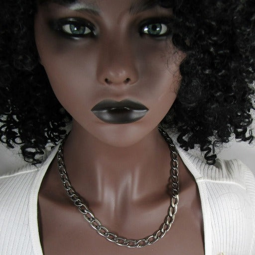Big Silver Link Chain Necklace Unisex - VP's Jewelry