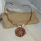 Copper Choker with Handmade Copper luster Raku Pendant - VP's Jewelry