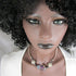 Indigo and Magenta Artisan Bead & Silver Noodle Necklace & Earrings - VP's Jewelry  