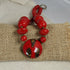 Bold Bright Red Beaded Pendant Necklace Fair Trade Kazuri Bead - VP's Jewelry