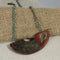 Artisan Handmade Geometric Bib Pendant Necklace [Raku Finish} - VP's Jewelry