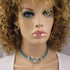 Designer Turquoise Ribbon Choker with Crystal Accent - VP's Jewelry