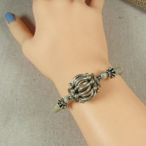 All Silver Bangle Bracelet - VP's Jewelry