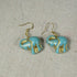 Safari Elephant Turquoise & Gold Earrings - VP's Jewelry