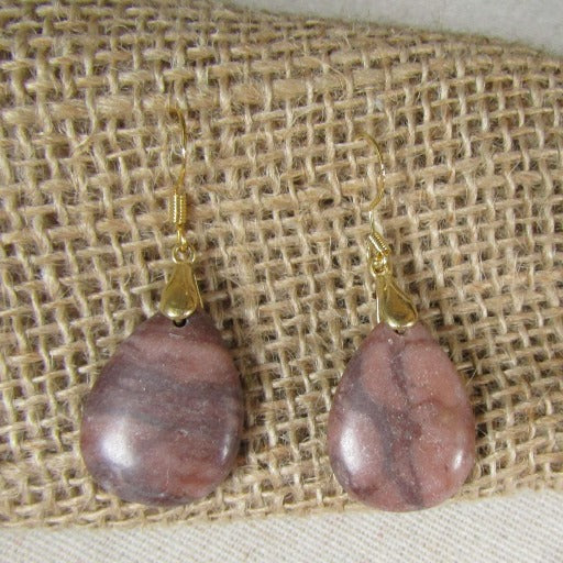 Brown Gemstone Teardrop Earrings - VP's Jewelry  