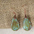Turquoise Glass Picasso Teardrop Earrings - VP's Jewelry